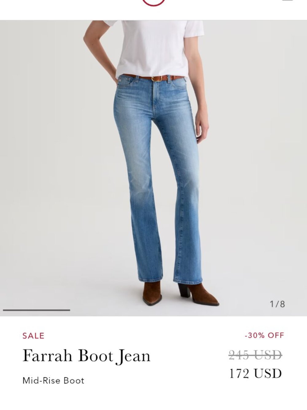 AG Jeans Farrah boot cut